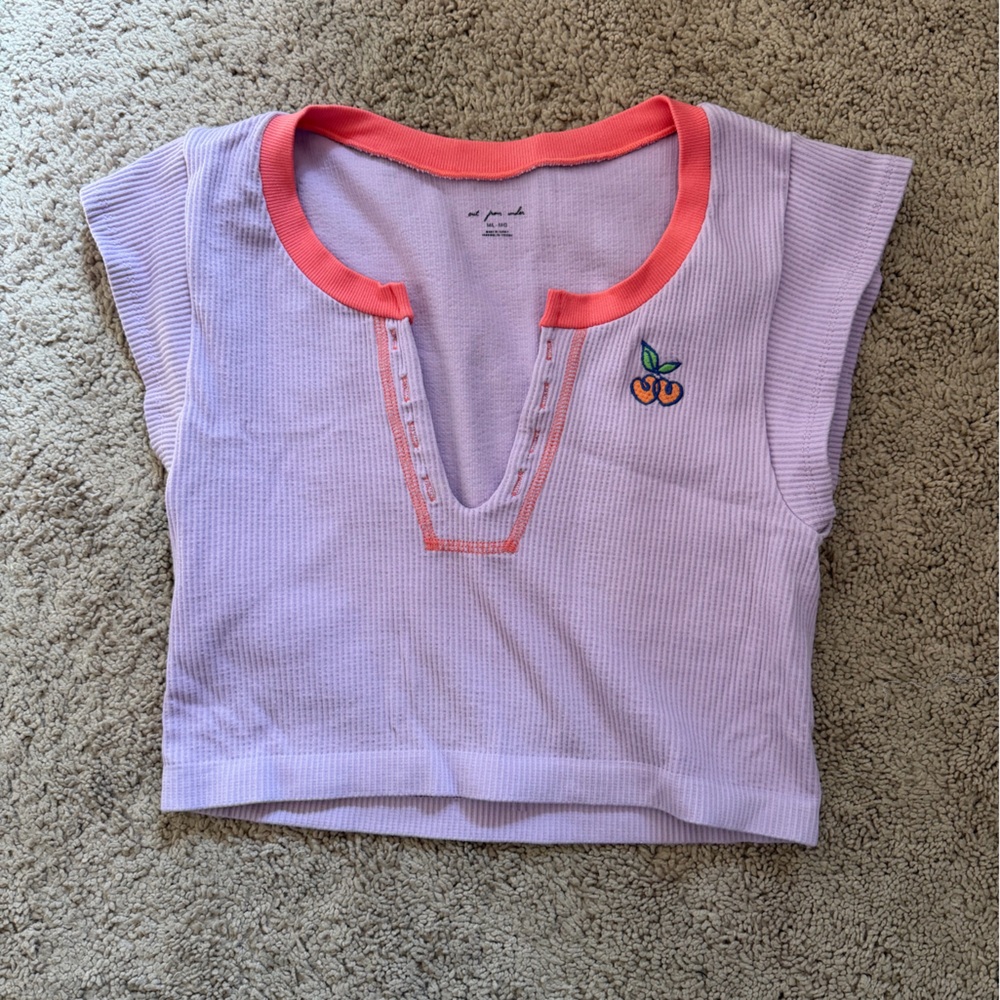 Urban Outfitters Lilac and Coral Crop Top